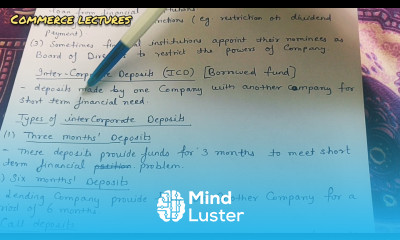 inter corporate deposits icd and its types class 11 business studies