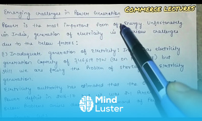 emerging challenges in power generation class 12 indian economic development