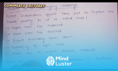 health as an emerging challenge class 12 indian economic development