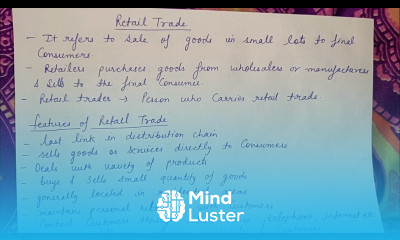 retail trade features of retail trade classification of retail trade class 11 business std