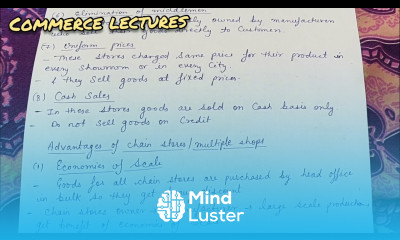 advantages and disadvantages of chain stores multiple shops class 11 business studies