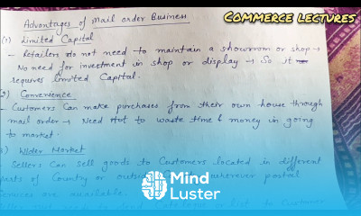 advantages and disadvantages of mail order business class 11 business studies