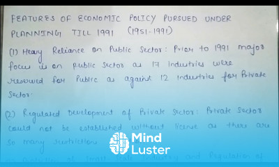 features of economic policy pursued under planning till 1991 class 12 indian economic development