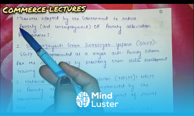 Poverty alleviation programmes measures adopted by government to remove poverty and unemployment