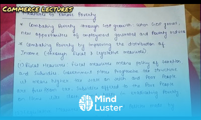 Measures to remove poverty class 12 indian economic development