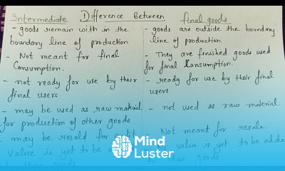 Difference between intermediate goods and final goods class 12 macroeconomics