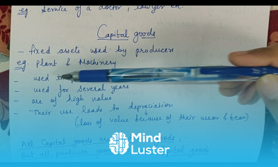 Consumption consumer goods capital goods why all producer goods are not capital goods class 12