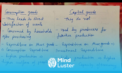 Difference between consumption consumer goods and capital goods class 12 macroeconomics