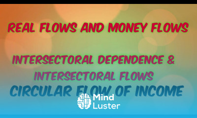 four sectors of economy intersectoral dependence intersectoral flows real flows money flows