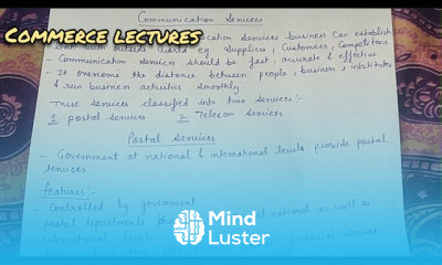 Postal services communication services class 11 business studies business services