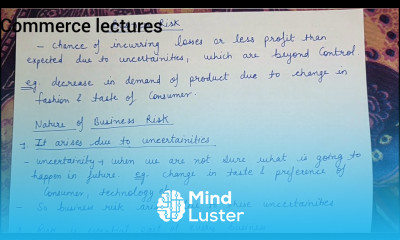 Business risk and nature of business risk class 11 business studies