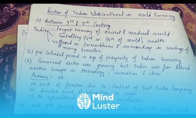 Position of indian subcontinent in world economy history of trade and commerce class 11 bst