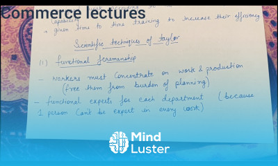 Scientific techniques of taylor class 12 business studies