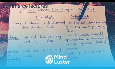 Difference between time study and motion study class 12 business studies