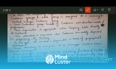 types of marketing organisation marketing management notes