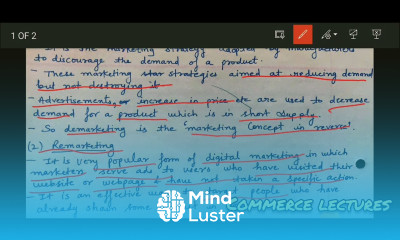 remarketing demarketing overmarketing meta marketing marketing management notes