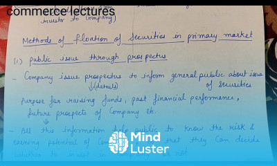 methods of floatation of security in primary market class 12 business studies