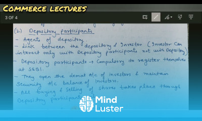 constituents of depository system demutualisation class 12 business studies financial market