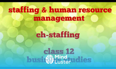 Staffing human resource mangement class 12 business studies
