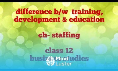 Difference between training development and education class 12 business studies