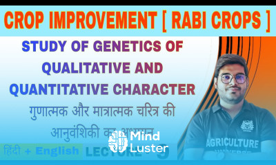 study of genetics of qualitative and quantitative charector crop improvement rabi crops