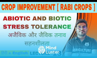 abiotic and biotic stress tolerance crop improvement rabi crops bsc ag 6th semester