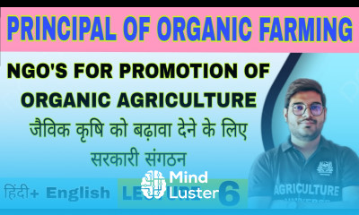 NGO s for promotion of organic agriculture principal of organic farming bsc ag 6th semester
