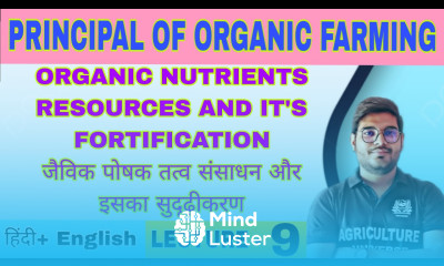 Organic nutrient resource and it s fortification pricipal of organic farming bsc ag 6th semester