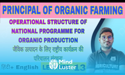 operational structure of NPOP principal of organic farming bsc ag 6th semester