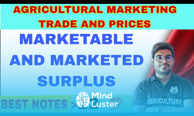 marketable and marketed surplus agricultural marketing trade and prices