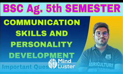 communication skills and personality development important questions bsc ag 5th semester