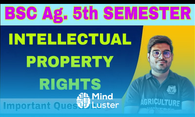 Intellectual property rights important questions bsc ag 5th semester