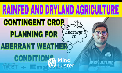 contingent crop planning for aberrant weather conditions rainfed and dryland agriculture