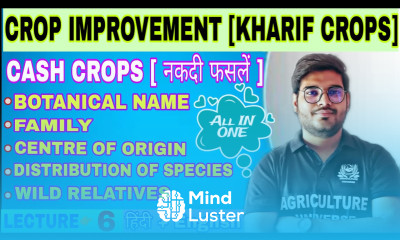 kharif cash crops information crop improvement kharif crops bsc ag 5th semester