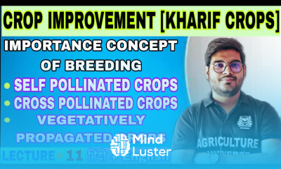 importance concept of breeding self pollinated cross pollinated vegetatively propagated crops