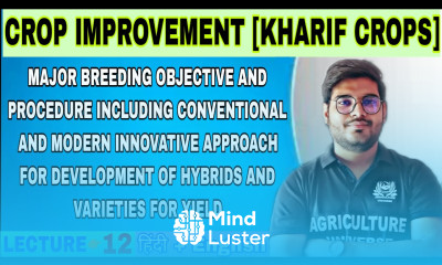 major breeding objective and procedure including conventional and modern innovative approach