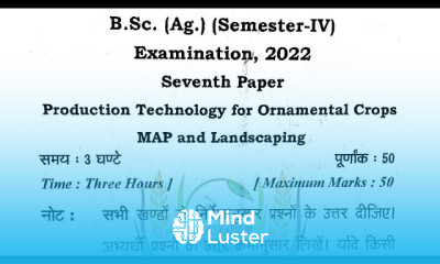 production technology for ornamental map and landscapeing bsc agriculture 4th semester