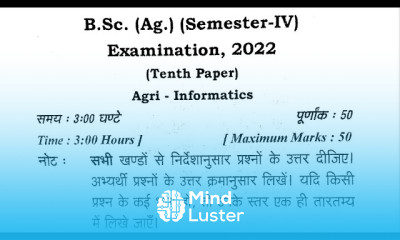 agri informatics paper 2022 agri informatics paper agri informatics paper bsc ag 4th semester