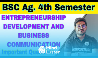 entrepreneurship development and business communication important questions By Mayank Tripathi