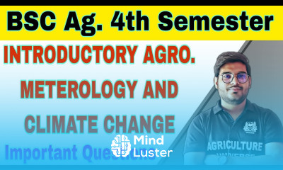 introductory agro meterology and climate change important questions by Mayank Tripathi