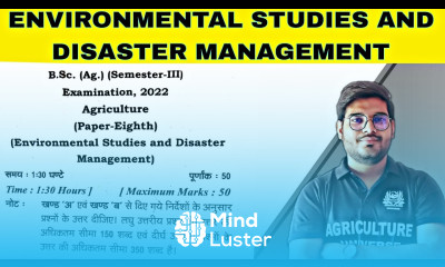 environmental studies and disaster management paper 2022 by mayank tripathi