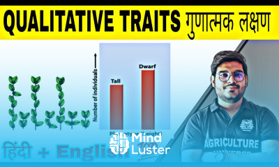 defination qualitative traits गुणात्मक लक्षण what is qualitative traits qualitative traits