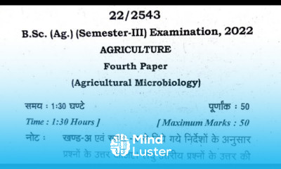agricultural microbiology paper agricultural microbiology questions paper