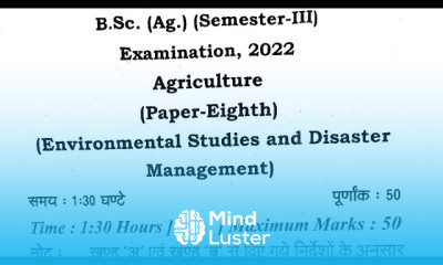 environmental studies and disaster management paper environmental studies and disaster management