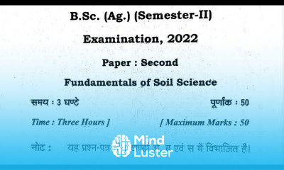 fundamental of soil science paper fundamentals of soil science 2022 Mayank Tripathi