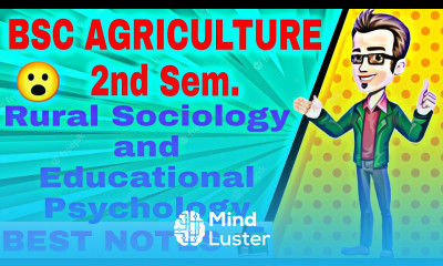 rural sociology and educational psychology bsc agriculture Mayank Tripathi