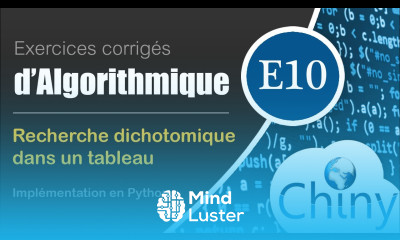 Recherche dichotomique dans un tableau Algorithme programme Python
