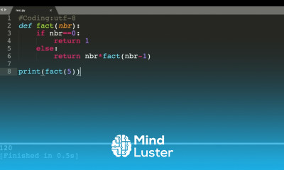 Short video Fonction récursive pour calculer la factorielle en Python
