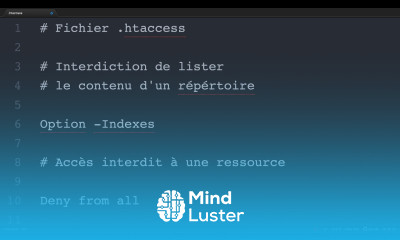 Short video Fichier htaccess