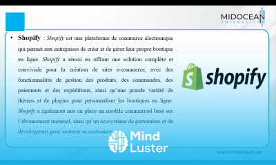 Commerce électronique le cours 9 Études de cas sur Ecommerce Midocean University